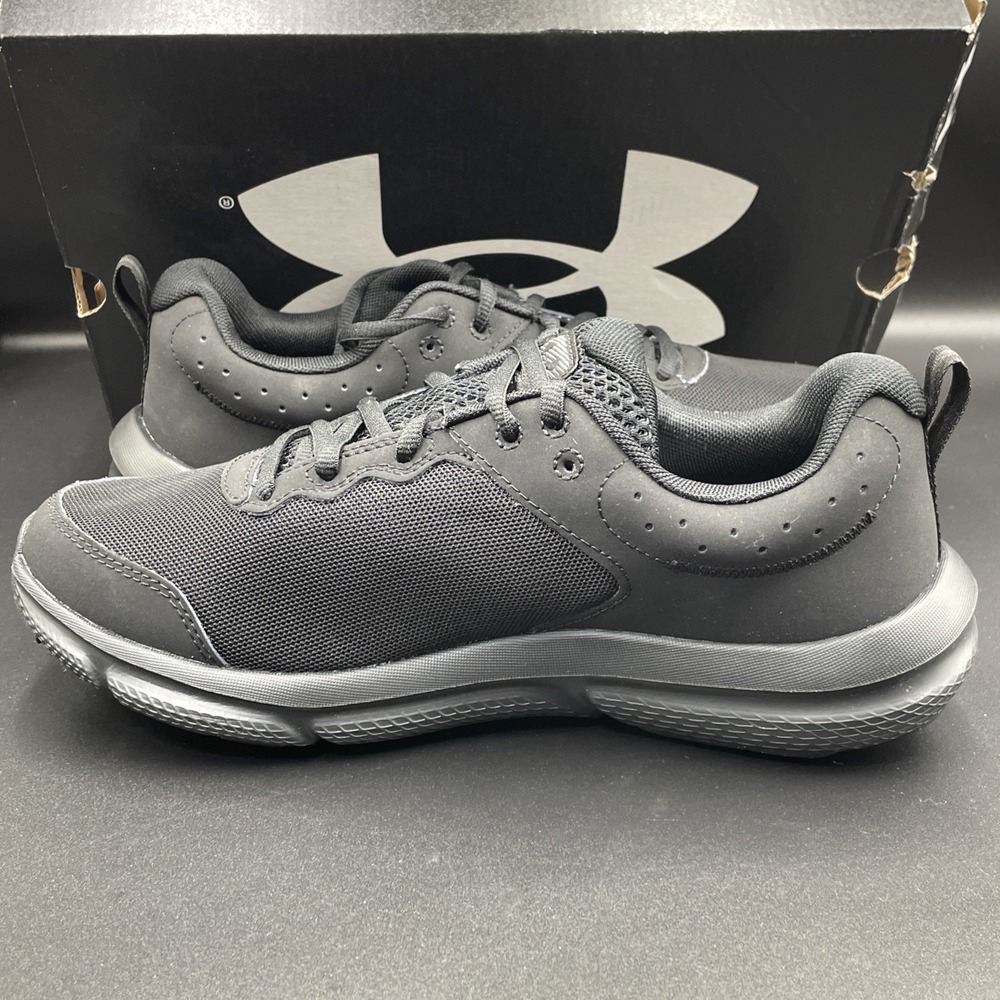 Under Armour Black Mens Sz 8 Charged+ Assert 10 Wide 4E Sneaker Running Shoes - Picture 6 of 7